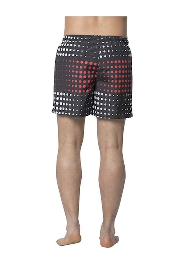 Crozwise Yuvarlak Desenli - Erkek Antrasit Deniz Şortu - 3148-06 Antrasit