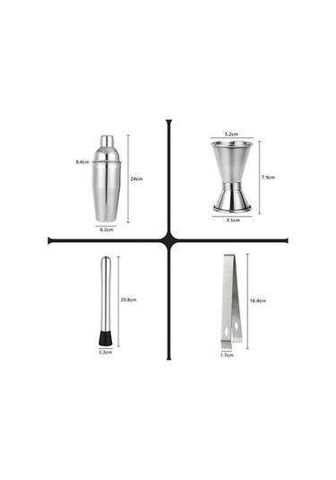 Joyjadehub Ambition Paslanmaz Çelik Mikser Seti, Bar Kokteyl