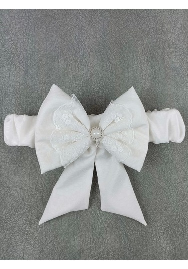 Yenidoğan Bambu Taç Nakışlı Delüks Kundak Bebek Battaniyesi Ekru Ekru