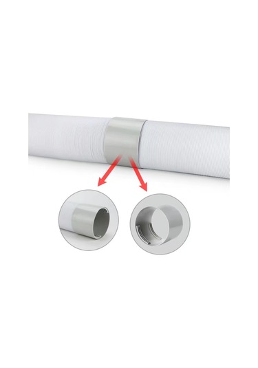 Reedark Taşınabilir Klima Boru Bağlantısı 130mm - Isı Yalıtımılı Pencere Sızdırmazlık Tabanı - Abs/pp Malzeme