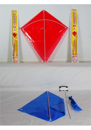 Naylon Elmas Uçurtma - Düz Renk - Orta Boy