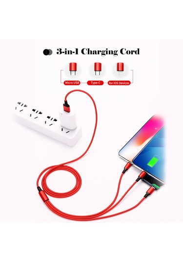 Fosenze Gümüş Nilon Örgü 3'lü Şarj Kablosu - Type-c, Micro Usb Ve İ-ürün Uyumlu Hızlı Şarj, Dayanıklı Ve Esnek Tasarım