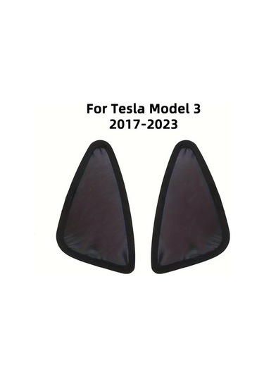 Hightower Tesla Model 3 Arka Cam Güneşlikleri - Üçgen Desenli, Ayarlanabilir Kayışlı