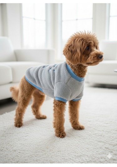 Kedi - Köpek İşlemeli Welsoft Kışlık Sweat - Kıyafet