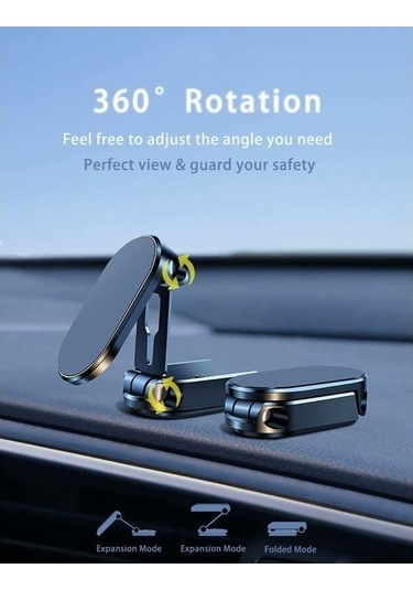 Yingfu Katlanabilir Manyetik Telefon Tutucu - Evrensel 360 Taban - İphone/samsung Uyumlu - Tüm Diğer Modeller İçin Diğer