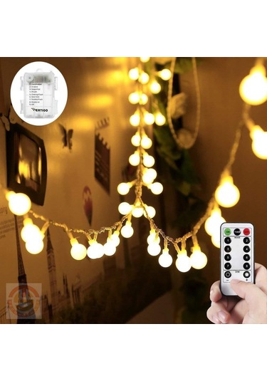 Technosmart 20 Ledli Kumandalı 8 Modlu Dekoratif Led Sarı Işık Pi