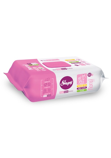 Sleepy Floral Kişisel Bakım Havlusu 100 Yaprak Tekli