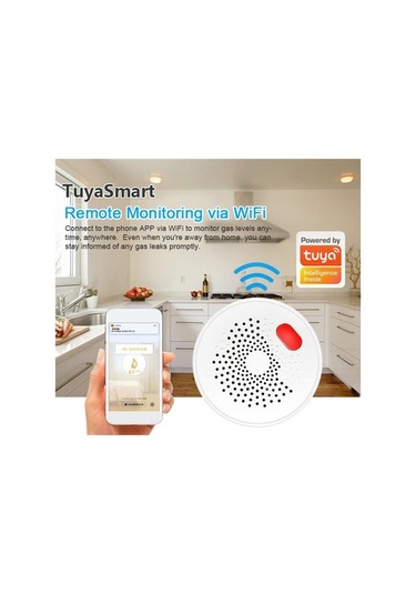 Supermarket1 Tuya Wifi Doğal Gaz Dedektörü: Tak-çalıştır Yanıcı Gaz Alarmı, Metan, Propan, Bütan, Lpg, Lng Algılama