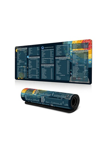 Cbtx 400 900 2mm Kaymaz Mouse Mat Kısayol Tuşları Oyun Mouse Pad Büyük Sümen-ingilizce Kısayol Tuşları 1