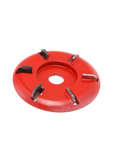 Vkemall 6 Dişli Çelik Ahşap Oyma Diski - Ahşap, Kök Oyma, Çay Tepsisi Parlatma Aracı Kırmızı Yaylı