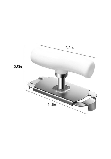 Tenfowee Paslanmaz Çelik Kavanoz Açıcı - Ergonomik S-şekilli Kollü, Ayarlanabilir Boyutlu, Kolay Kullanıma Uygun Beyaz/yeşil Beyaz