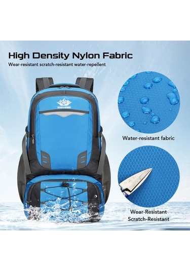 Fortunelane Yüksek Kapasiteli Dağcılık Çantası - Hafif Nylon, Özel Bölümler Yeşil Yeşil