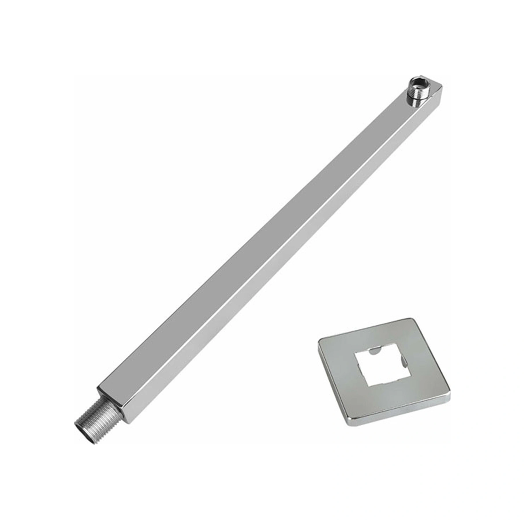 Shineyee Stainless Steel Duş Uzantı Kolu 16" - Çelik Yapı, Paslanmaz, Kolay Kurulum, Duvar Montajlı, Modern Banyo Tasarımı Gümüş