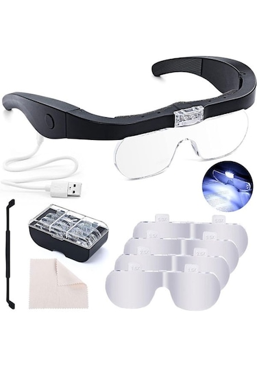 Texta 11537dc Şarj Edilebilir Ledli Gözlük Büyüteç