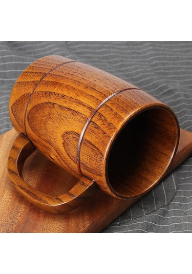 Ahşap Yaratıcı Masif Ahşap Damlama Önleyici Ve Haşlanmaya Karşı Dayanıklı Çin Tarzı Bardak Ahşap Bira Kupası Ahşap Retro Su Bardağı