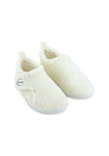 Gezer Kışlık Kız Çocuk Peluşlu Rahat Taban Cırt Cırtlı Ayarlanabilir Ev Okul Kreş Panduf Ayakkabı Ga2kfm.03422.01.018.0a Beyaz