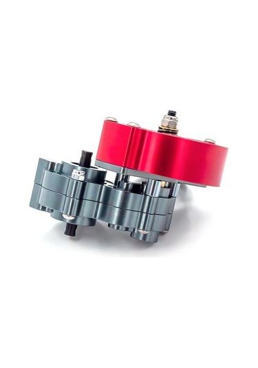 Besthome1 Scx10 Tam Metal Dişli Kutusu - Kırmızı Alüminyum Yükseltme Parçası