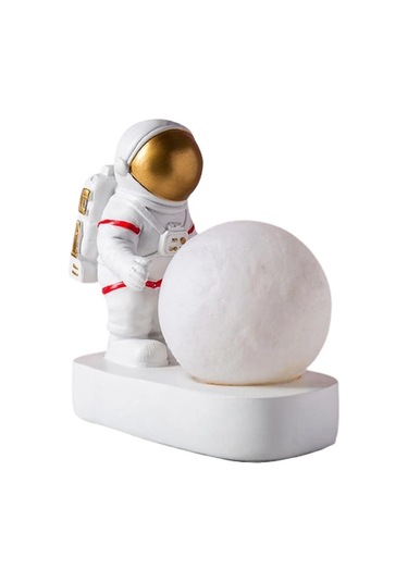Dekoratif Astronot Ay Işığı Gece Lambası Masa Lambası