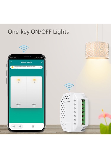 Geeroyoo Tuya Wifi Akıllı Röle Anahtarı - Ev Otomasyonu, Akıllı Sahne Bağlantısı, Alexa Ve Google Home Uyumlu, 2.4ghz Wifi, Telefon App Kontrolü