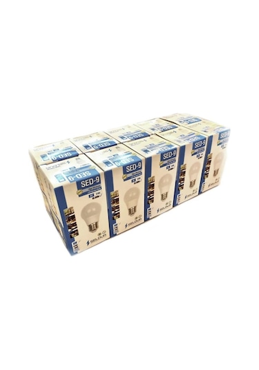 SELDUR 9 W 810lm E-27 Duy 6500k Beyaz Işık Led Ampul 10'lu