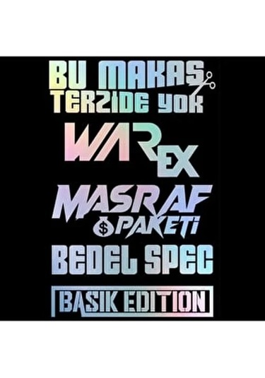 Yeni Süper Hologram Arka Cam Oto Sticker Set2