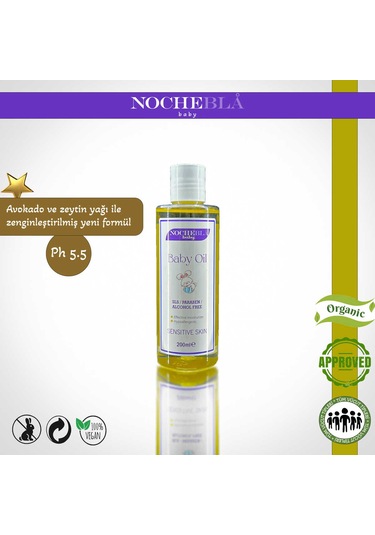 Nochebla Vegan ve Hipoalerjenik Bebek Yağı 200 ML
