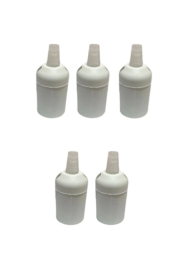 İtalyan Tip E27 Duy Vidasız Geçmeli Düz Bakalit Beyaz 250v-4a 5 Adet