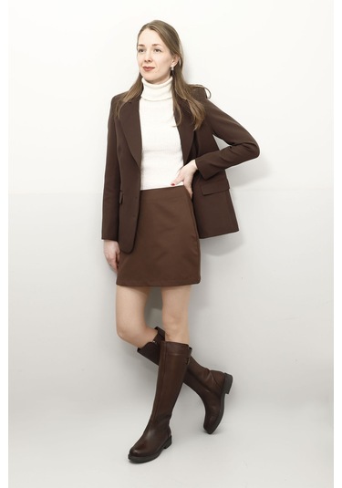 Gönderir Kadın Kahve Antik Fermuarlı Kauçuk Taban Hakiki Deri Çizme Gkzc13444570 Kahverengi