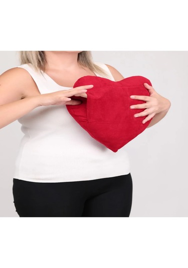Ozclife Premium Cepli Kalp Yastığı - Kırmızı