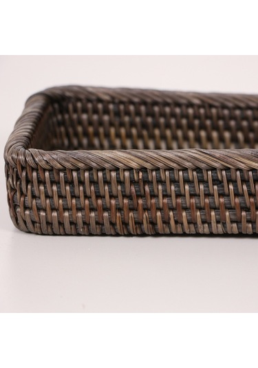 Laura 25x14x5 Cm Ceviz Rengi Rattan Saklama Düzenleme