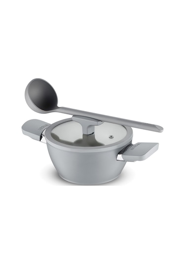 Emsan Swiss Cyrstal Rs Derin Tencere Gri 24 Cm Gri
