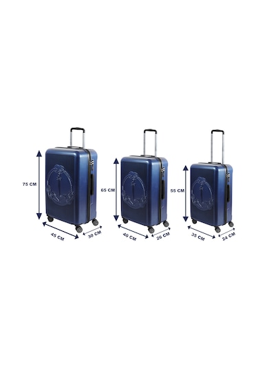 Biggdesign Ocean Lacivert 3'Lü Valiz Seti