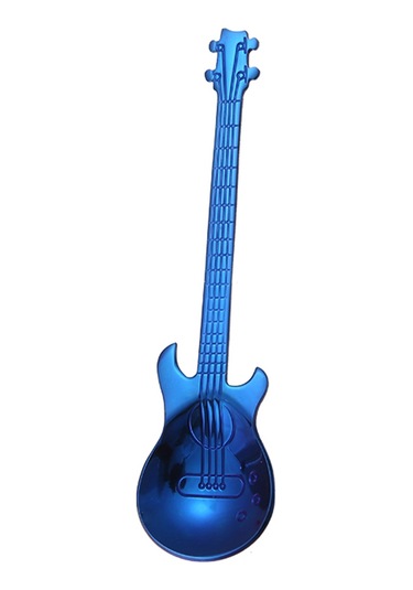 Yifomall Müzik Barlar İçin 304 Paslanmaz Çelik Gitar Şekilli Kahve Kaşığı - 5 Renk Seçeneği Diğer