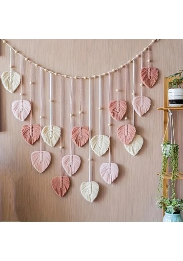 Elmpaly Mavi Yaprak Goblen Duvar Dekoru 124x73 Cm Ic Mekan Oturma Odasi Kafe Dıy