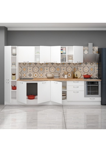 Fly180498-340 Cm Filipa Ank Modüllü Ve Boy Dolaplı Mutfak