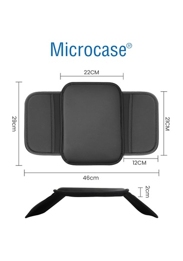 Microcase Araç Merkezi Konsol Kapağı Deri Araç Kol Dayama Yastığı Depolama Cepli - Al4669