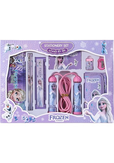 Getfit Çocuk Hediye Karikatür Kırtasiye Seti Hediye Kutusu Öğrenci Tatil Hediyesi Mor