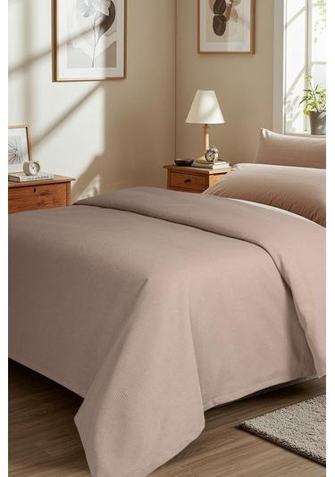 Zeno Çift Kişilik Pike Bej Bej