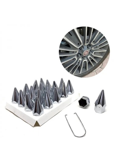 Sivri Mermi Bijon Kapağı Sökme Aparatlı Krom 17 Mm