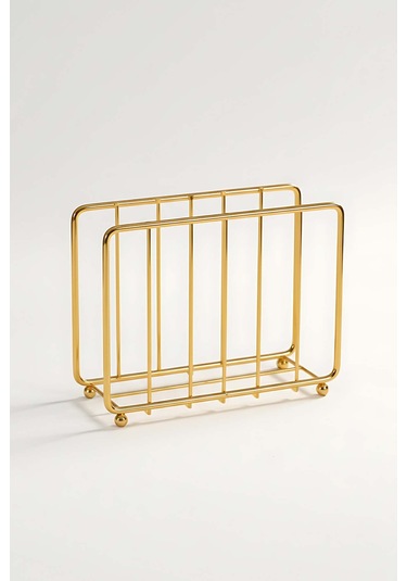 Gold Kafes Metal Peçetelik Gold