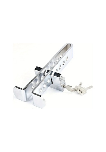 Willowhaven 1 Adet Evrensel Araç Debriyaj Kilidi Paslanmaz Çelik Çalışma Önleyici Direksiyon Fren Pedalı Emniyet Aracı Gümüş