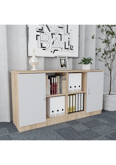 Cruz 3'lü Ofis Takımı  Model 8 Meşe Beyaz