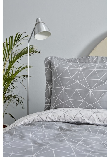 Karaca Home Colby Gri %100 Pamuk Çift Kişilik Nevresim Takımı 200.22.08.0030 Gri