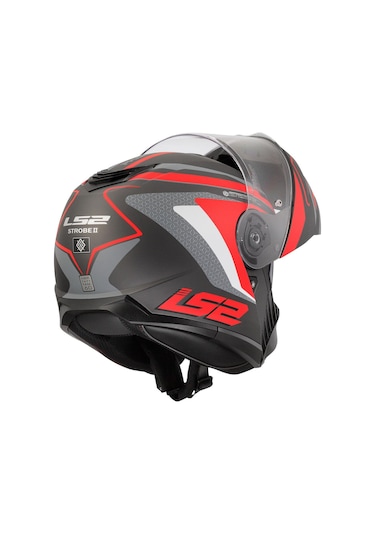 Ls2 Strobe 2 Phantom Mat Tıtanıum-gri-kırmızı Kask Gri