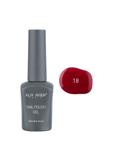 Alix Avien Uv Kalıcı Kan Kırmızı Jel Oje 18 Gel Polish 12 Ml