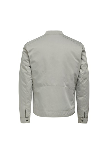 Only & Sons Erkek Önden Fermuarlı Ceket 22027380 Açık Gri