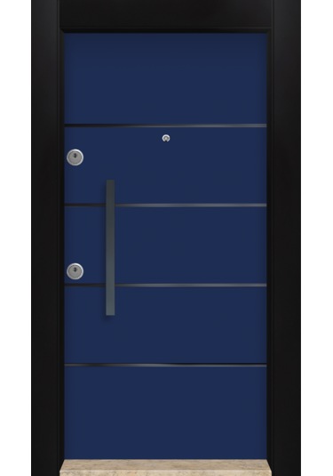 MONO ÇELİK KAPI  MN-6036 SAĞ MAVİ Dış İklim Kapısı