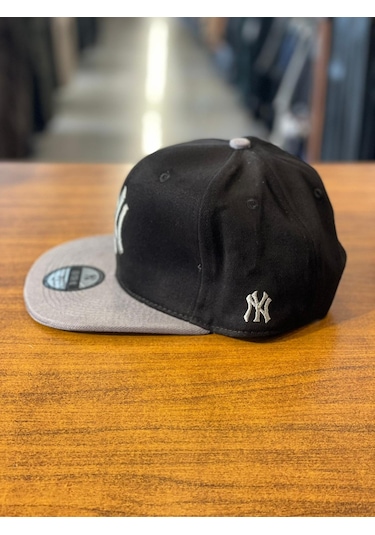 Ny Yankees Siyah Gri Hiphop Snapback Rapper Basket Cap Şapka Siyah - Gri