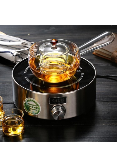 Suntek Demlikli Çaydanlık 450ml Seyahat Ocakları Cam-kulp