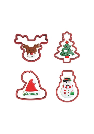 Yılbaşı Noel Kurabiye Kalıbı 4'lü Set-1